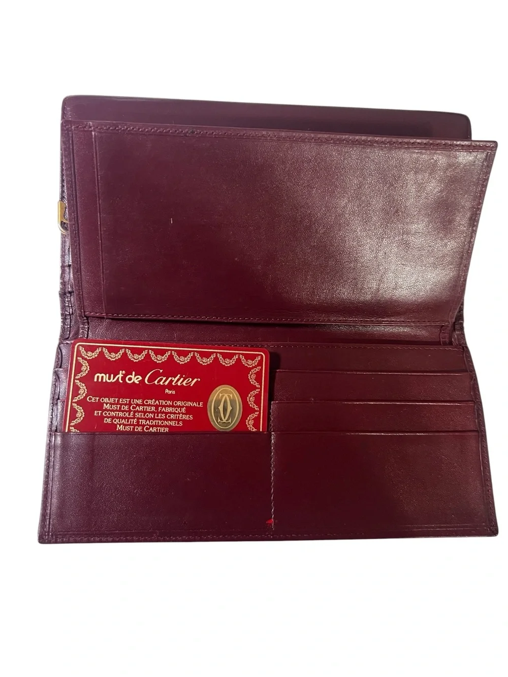 Cartier leather card